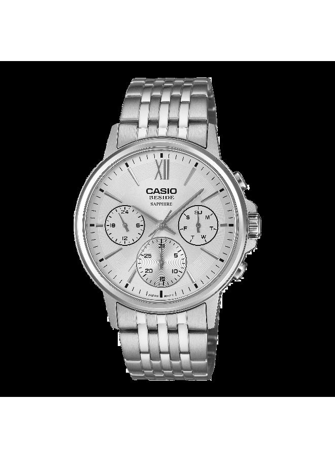 Beside Sapphire Glass Stainless Steel Men's Wrist Watch - BMS-300D-7AVDF